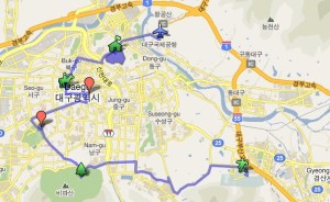 daegu city tour map